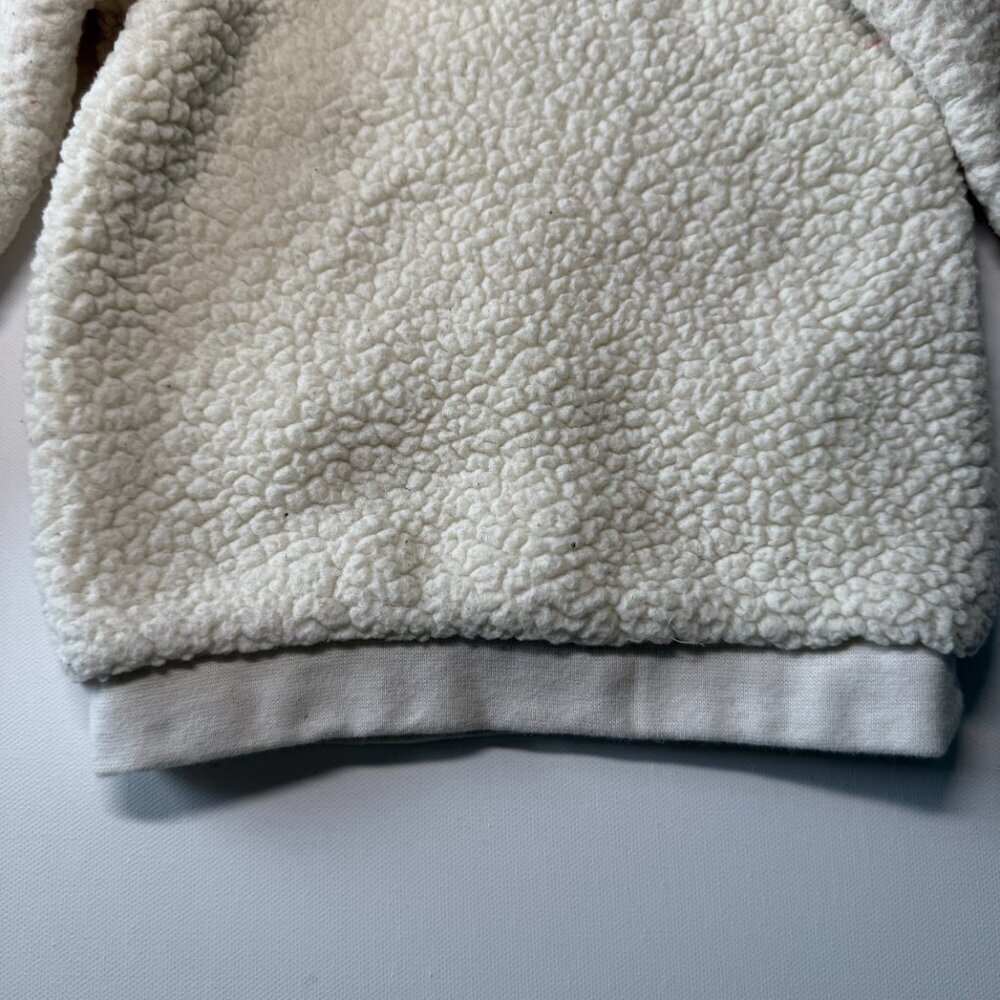 Nike Sherpa Fleece Baby Crewneck Sweatshirt Cream Colored Off White Size 9M - Picture 5 of 10
